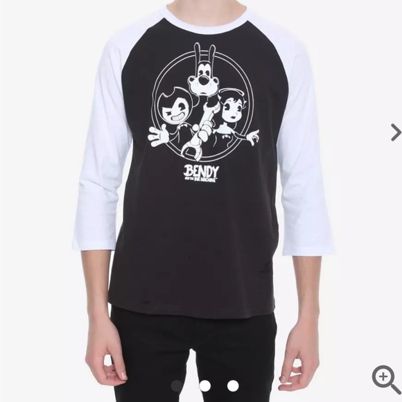Hot Topic Other - Bendy And The Ink Machine Group Raglan Shirt Youth S